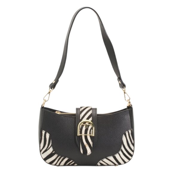 ISADORA Made In Italy Leather Front Buckle Crossbody - Picture 1 of 5